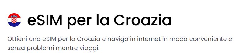 esim Saily Croazia