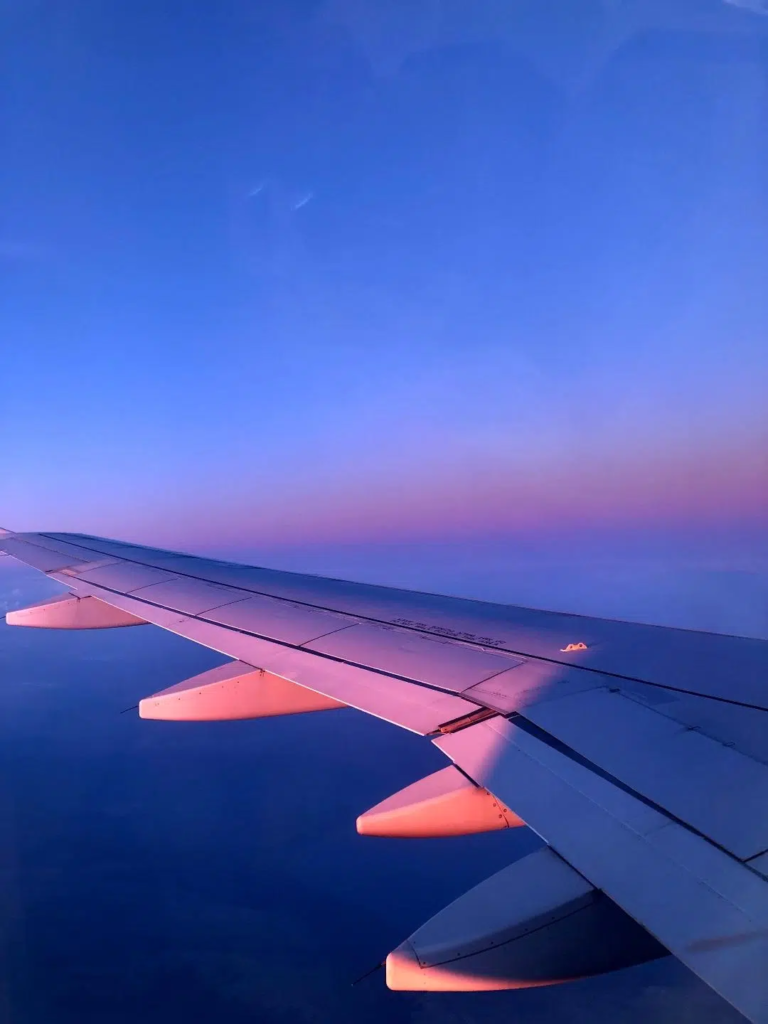 Tramonto dall’aereo prima di atterrare a Sarajevo