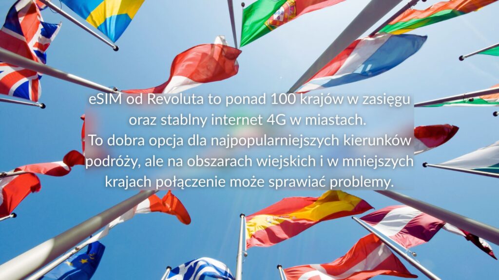eSIM Revolut – zasięg w ponad 100 krajach i stabilne połączenie 4G