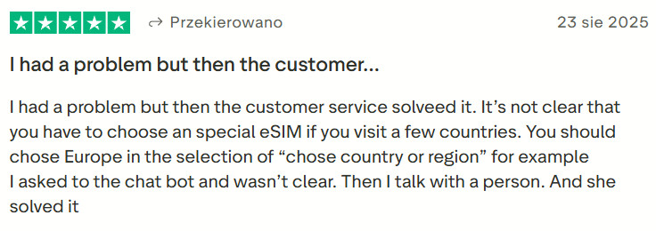 Opinia o eSIM Vodafone – problem z konfiguracją rozwiązany przez obsługę klienta
