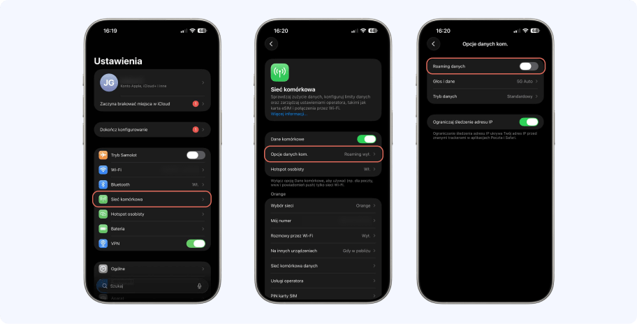 Jak włączyć roaming Orange na iPhonie – ustawienia krok po kroku