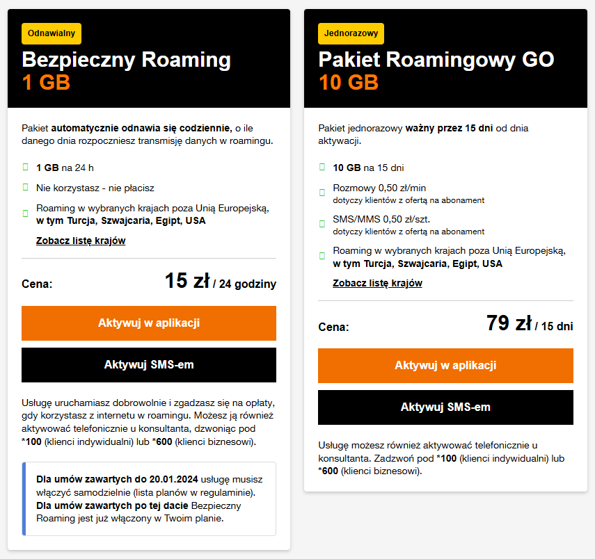 Pakiety roamingowe Orange w Egipcie – Bezpieczny Roaming 1 GB i Pakiet GO 10 GB