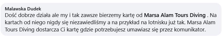 opinia na temat roamingu Plus Egipt - rekomendacja