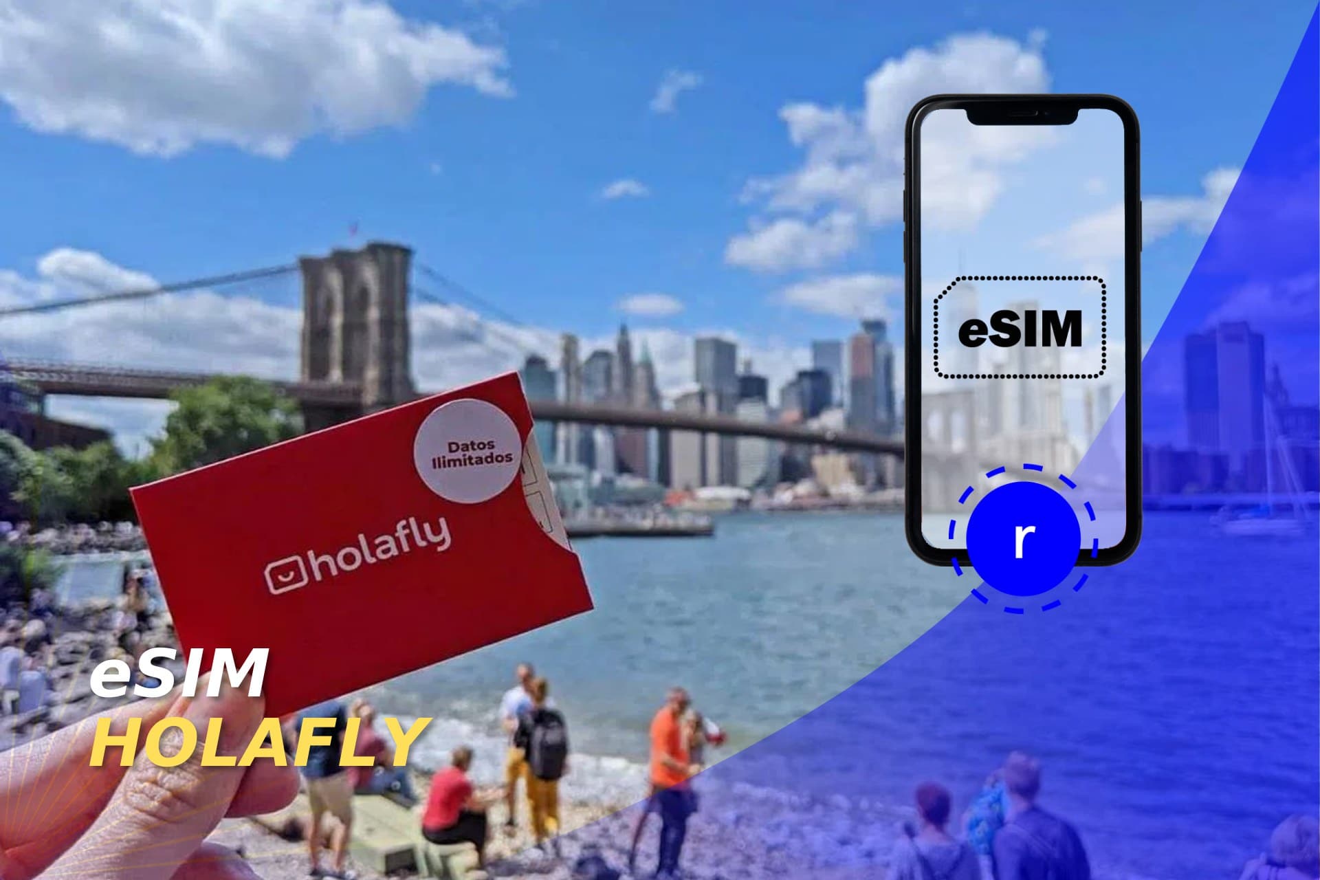 esim Holafly, chip virtual, sim card