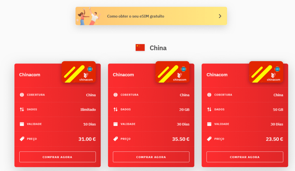 Fornecedores eSIM China: Airalo