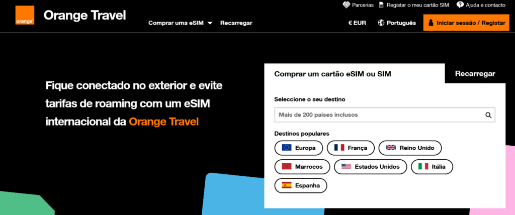 Orange Travel eSIM na Áustria