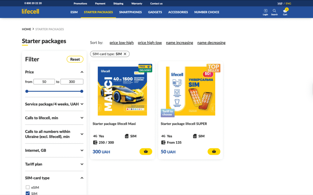 lifecell, best sim card for ukraine