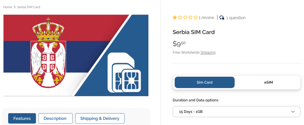 travsim homepage, sim card for serbia