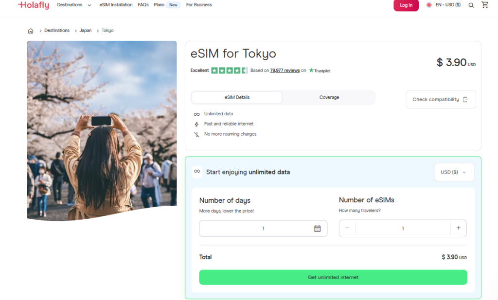 holafly esim, japan pocket wifi alternative