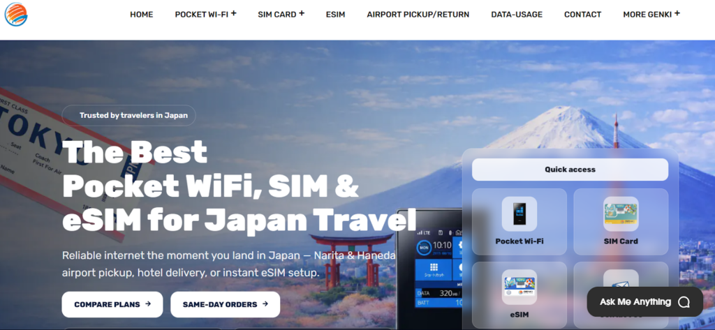 genki, pocket wifi tokyo