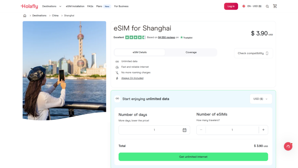 pocket wifi shanghai alternative: holafly esim