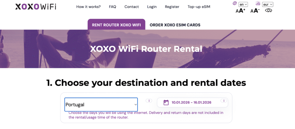 xoxo wifi portugal pocket wifi