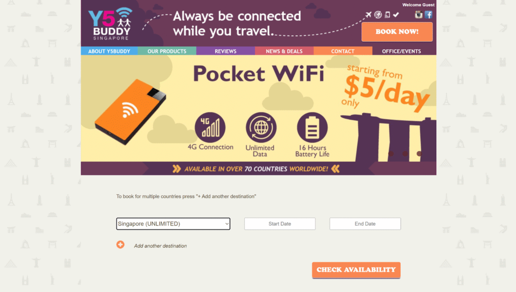 y2buddy, pocket wifi singapore