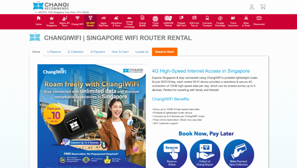 changi recoomends, pocket wifi singapore