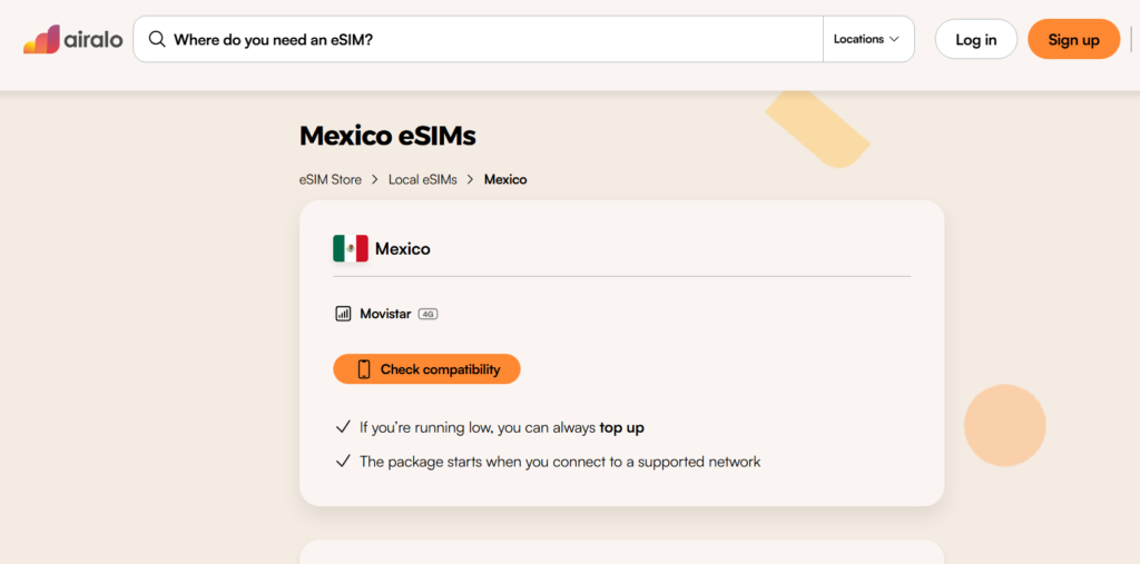 airalo esim for mexico