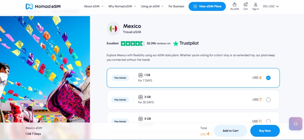 nomad esim for mexico