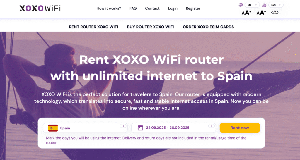 xoxo wifi homepage pocket wifi spain