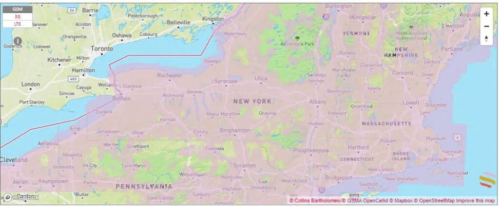 AT&T 4G coverage map