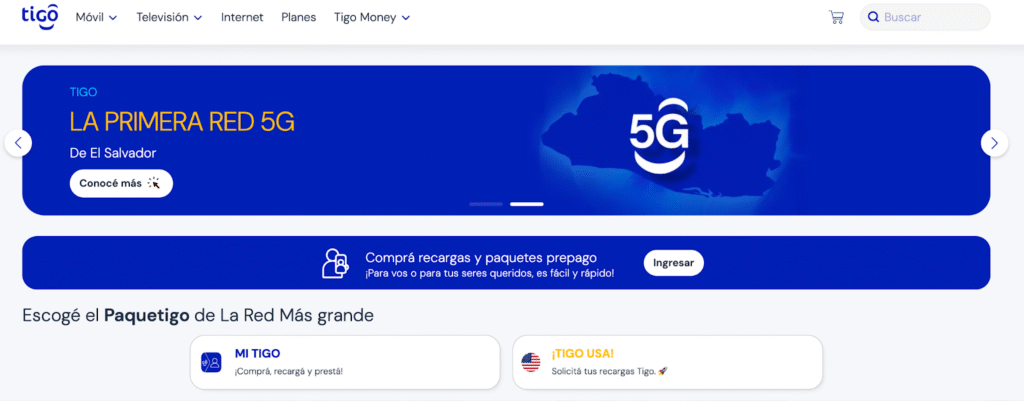 tigo, best sim card for el salvador homepage