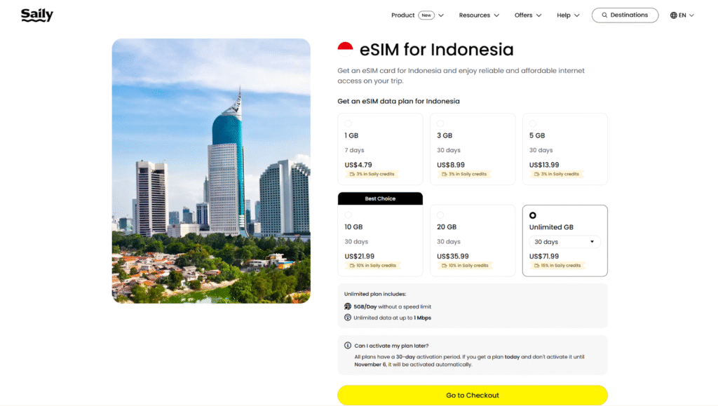 saily esim homepage, sim card bali alternative
