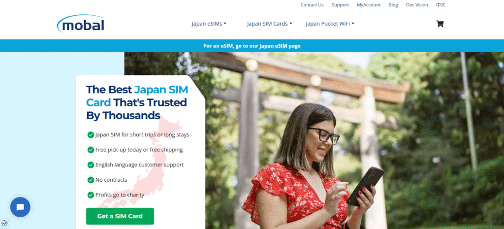 mobal homepage, japan sim card