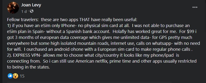 Holafly Rezensionen Facebook