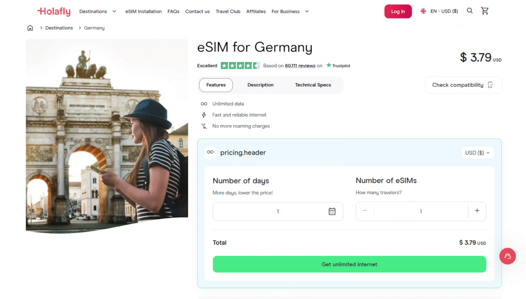 germany esim: holafly
