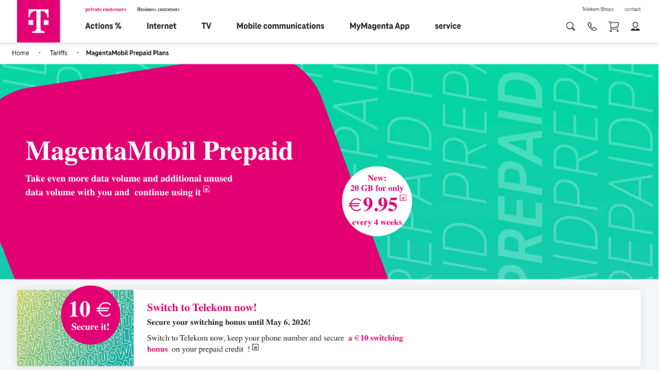 deutsche telekom sim card for germany