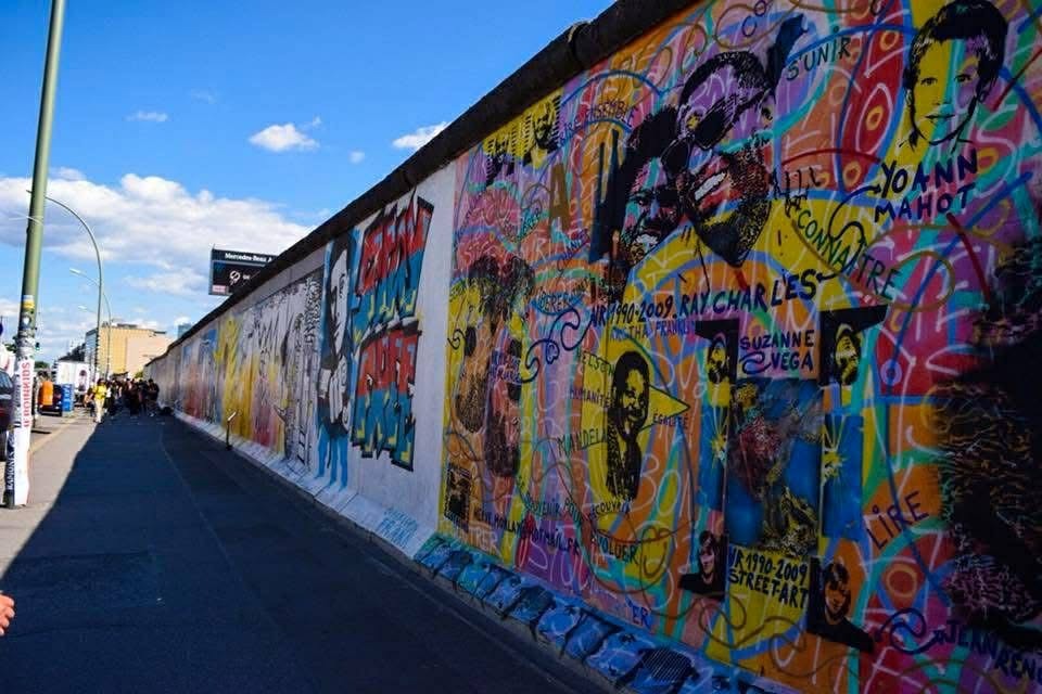 Street art at the East Side Gallery in Berlin. Coverage here was strong across all networks, so even budget plans worked fine.
