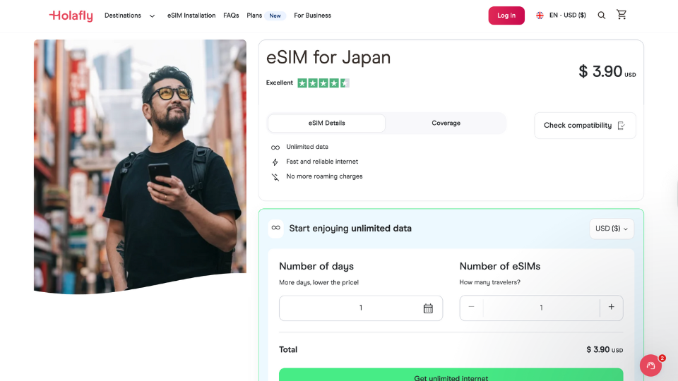 holafly esim for narita airport