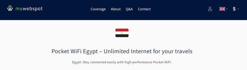 my webspot pocket wifi egypt