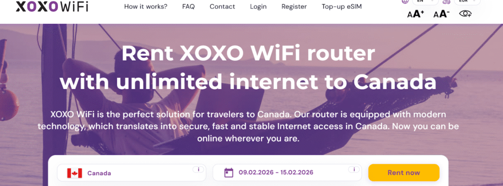 xoxo wifi, pocket wifi in canada option