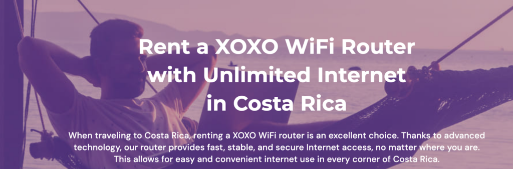 xoxo, pocket wifi costa rica