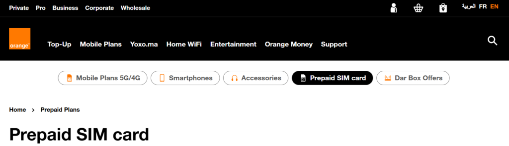 orance morocoo, best sim card provider for morocco