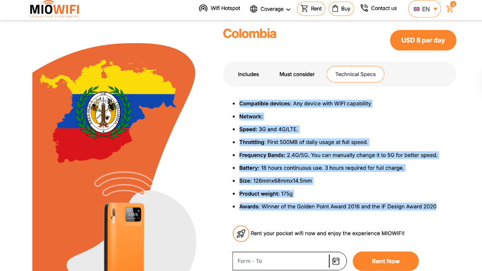 miowifi, pocket wifi colombia