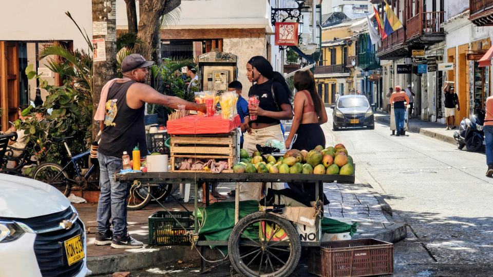 Street scene in Cartagena’s Old Town