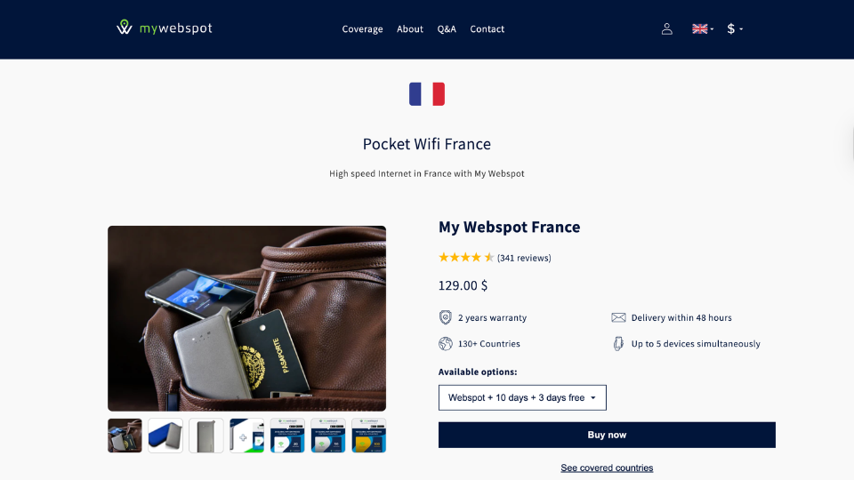 my webspot, pocket wifi paris airport