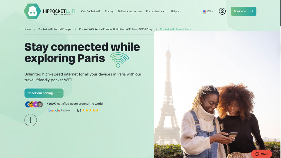 hippocketwifi, pocket wifi paris airport