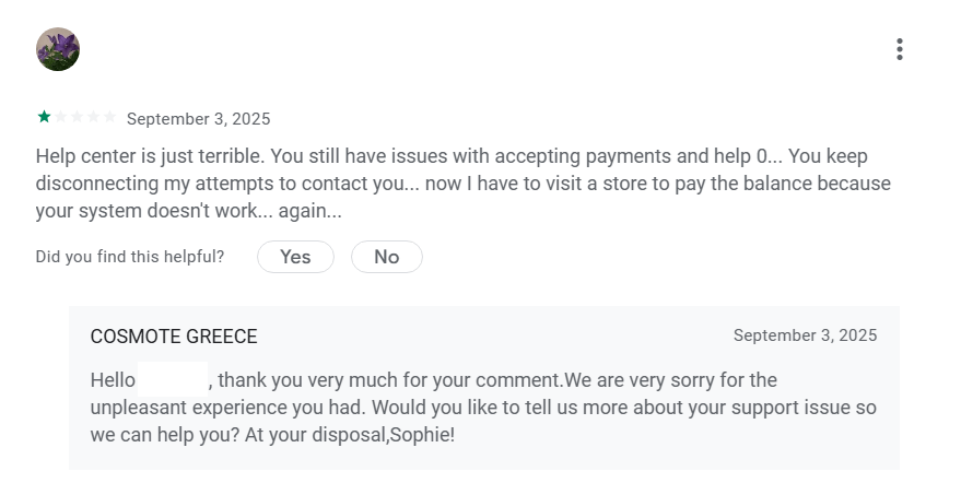 cosmote esim customer reviews on trustpilot