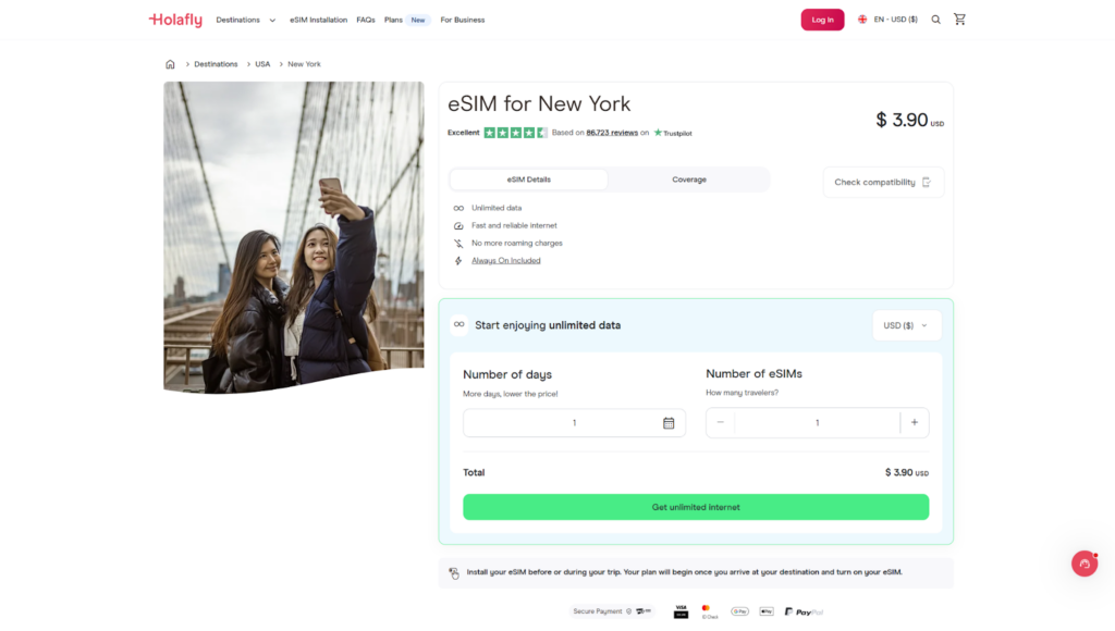 holafly esim, best pocket wifi new york alternative