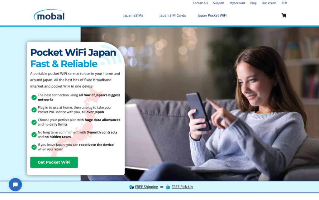 mobal japan, pocket wifi for japan