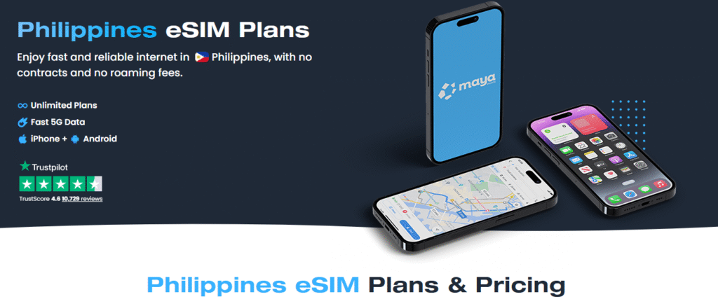 maya esim, esim provider for philippines homepage