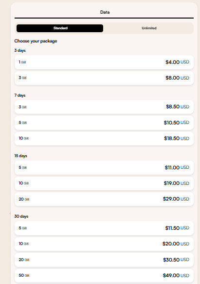 best vietnam esim, airalo homepage