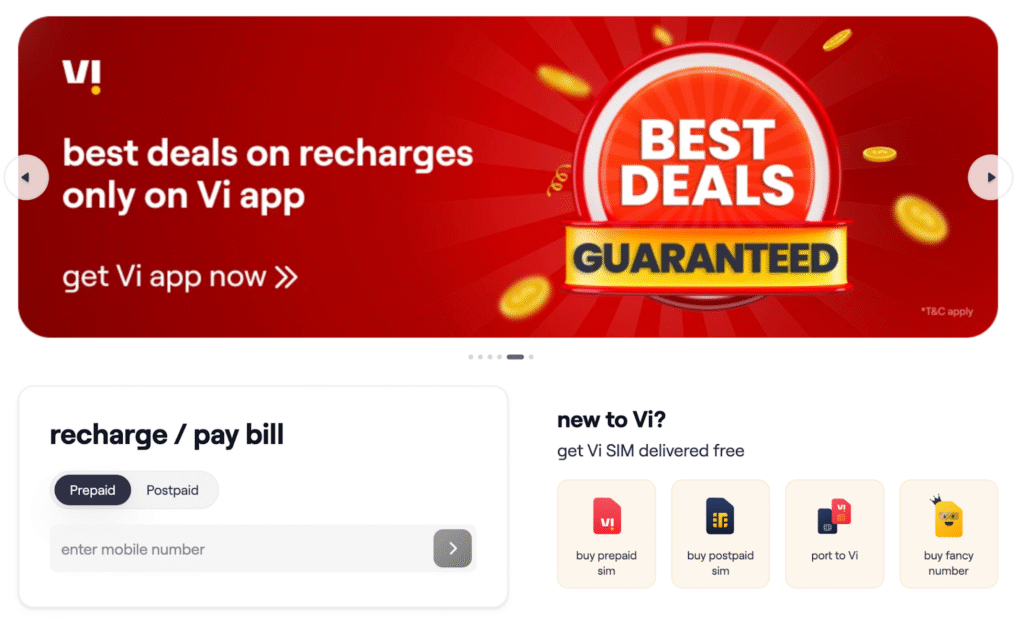 vi, best sim card for india