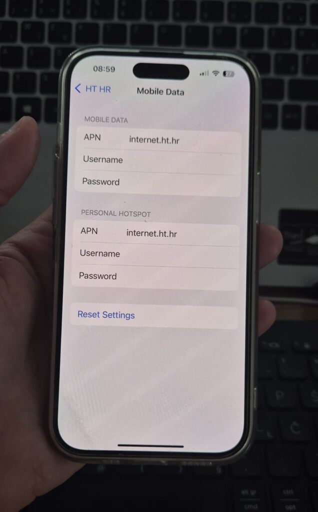 incorrect apn settings