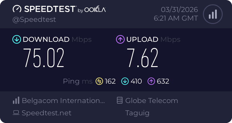 ookla speed test 1, breeze esim