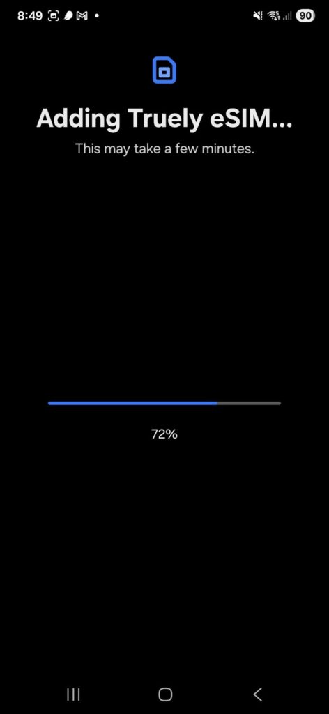 adding truely esim as primary line