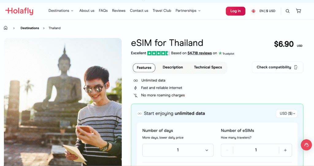 holafly esim provider for thailand