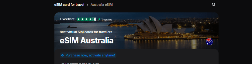 yesim hoempage, best australia esim provider