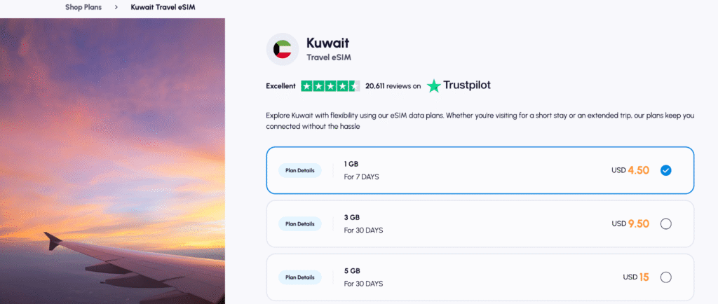 kuwait esim provider: holafly